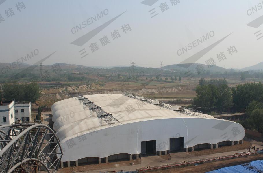 大唐盘山煤场全封闭膜结构工程 大唐盘山煤场全封闭膜结构工程