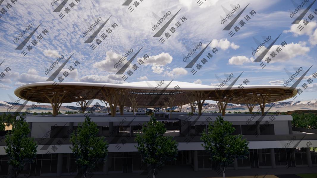 云南·南华野生菌产业园PTFE膜结构 云南·南华野生菌产业园PTFE膜结构