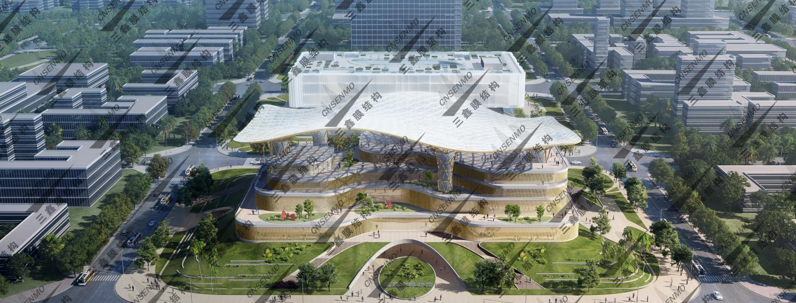 三亚市文化中心(市档案馆、市综合博物馆)项目膜结构 三亚市文化中心(市档案馆、市综合博物馆)项目膜结构